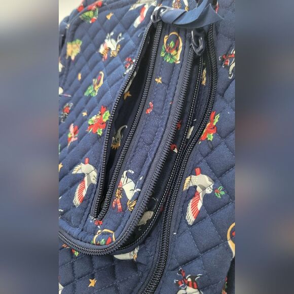 Vera Bradley Navy Blue Quilted Snow Globe Motifs Sling Backpack main image 4